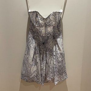Pink Martini 'Dina' Strapless Floral Print Mini Dress XS